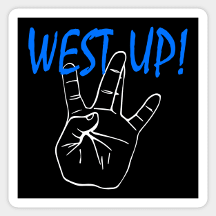 WS UP! blue 2 Sticker